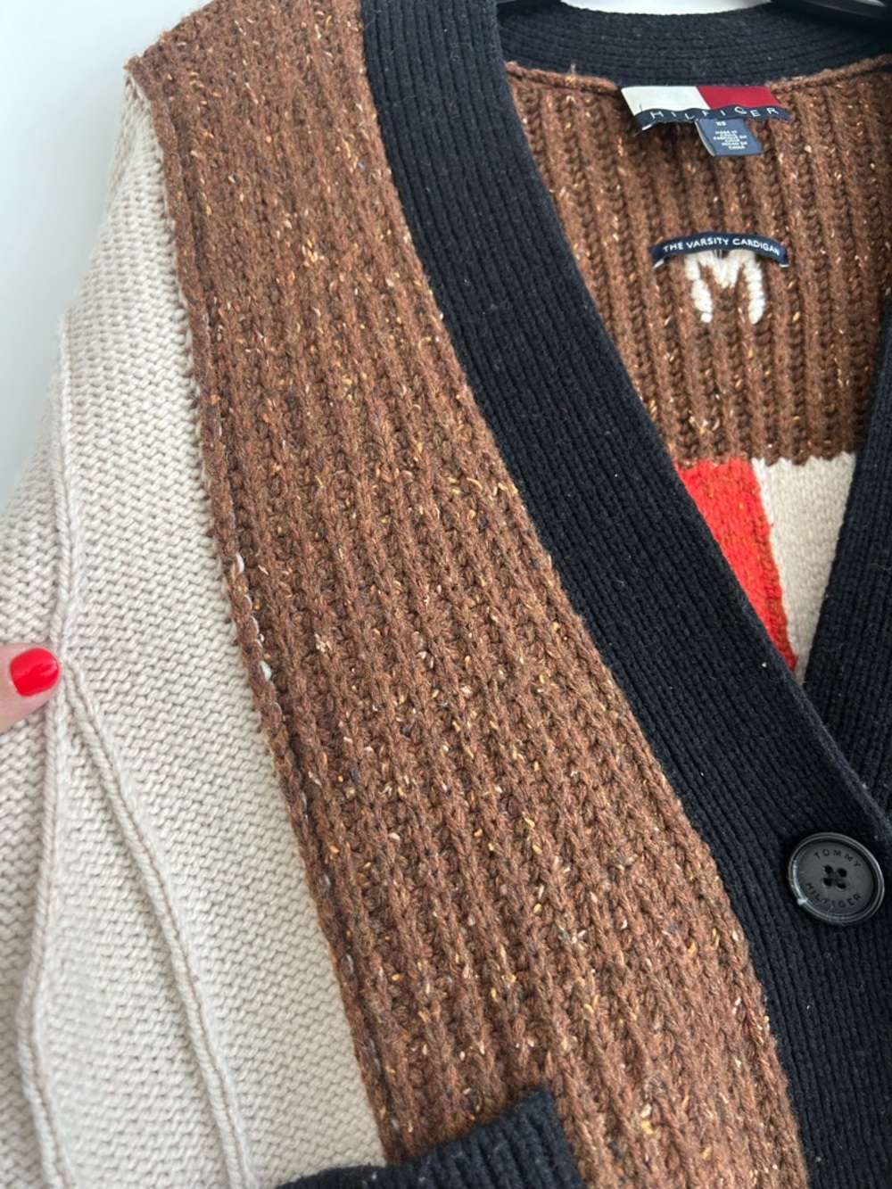 Tommy Hilfiger Flag Varsity Cardigan in XS - Picture 8 of 10